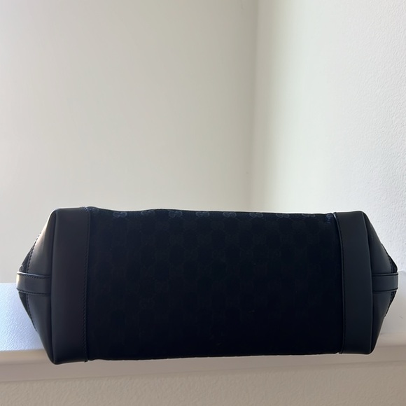 GUCCI Original GG Canvas and Leather Craft Original Tote with POUCH - Picture 12 of 16